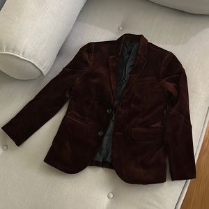 NEW Boys Ludlow blazer in maroon velvet size 12